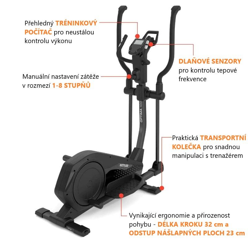 Eliptický trenažér KETTLER | OPTIMA KETTLER:SK 100